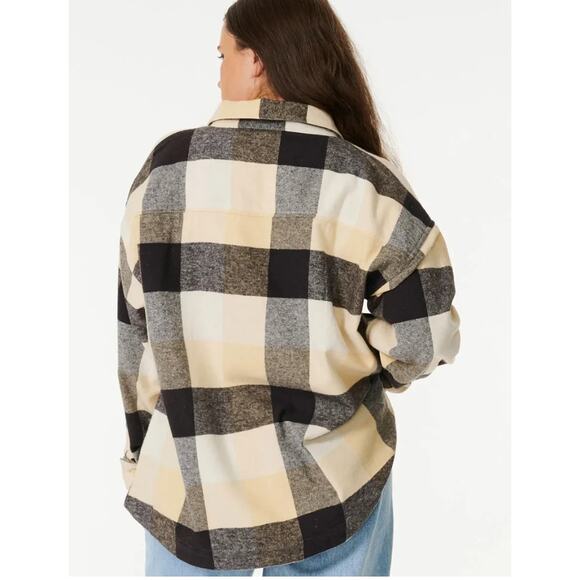 Rip Curl Black and Tan Button Down Shirt | Size L - Picture 3 of 8